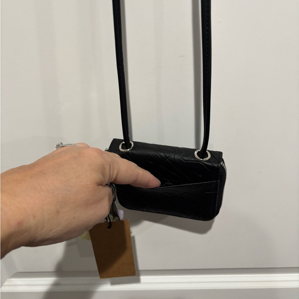 Steve Madden Bchappy Small Black Wallet/Crossbody Bag with charms - Picture 6 of 8